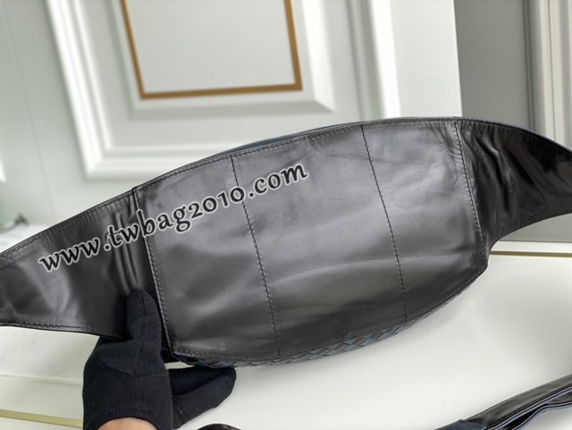 Bottega veneta高端男包 98025 寶緹嘉專櫃款腰包 BV經典款胎牛皮手工編織男士腰包挎包  gxz1356